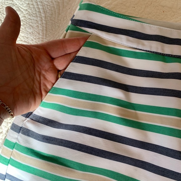 147.) CLEAR OUT / IZOD / Blue, white & green / Striped Skort / Active - Picture 5 of 5
